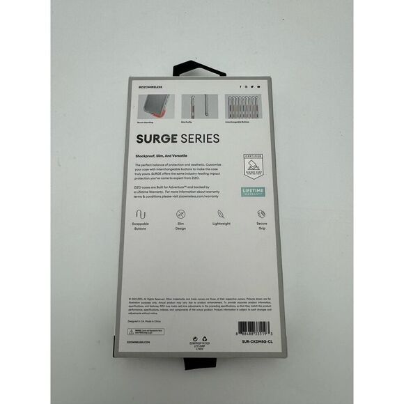 Zizo SURGE Series Protective case CRICKET DREAM 5G New NIP Clear - Picture 3 of 3